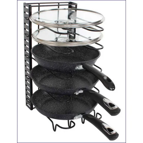 Metalowy stojak na patelnie i pokrywki Gopox 4X