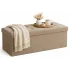 Duża prostokątna pufa tapicerowana jasny taupe - Ebro 3X