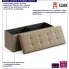 Elegancka pufa tapicerowana Teriena 3X jasny taupe