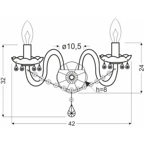 Zdjęcie kryształowy kinkiet do sali bankietowej Z002-Meros | Edinos.pl