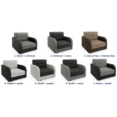 Szczegółowe zdjęcie nr 6 produktu Amerykanka rozkładana szary + antracyt - Oves 3X