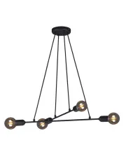 Czarna industrialna lampa wisząca regulowana - A727-Kazasa w sklepie Edinos.pl