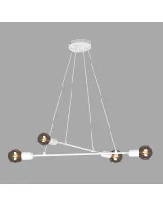 Biała metalowa lampa wisząca patyki loft - A727-Kazasa w sklepie Edinos.pl