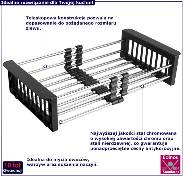 Ociekacz czarny Sunagio
