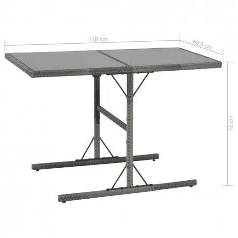 Zdjęcie vidaXL 7-częściowy zestaw mebli ogrodowych + poduszki, rattan PE szary | Edinos.pl