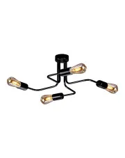 Czarna lampa sufitowa loft z 4 źródłami światła - A729-Imerix w sklepie Edinos.pl
