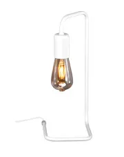 Biała industrialna lampka stołowa bez klosza - A732-Imerix w sklepie Edinos.pl