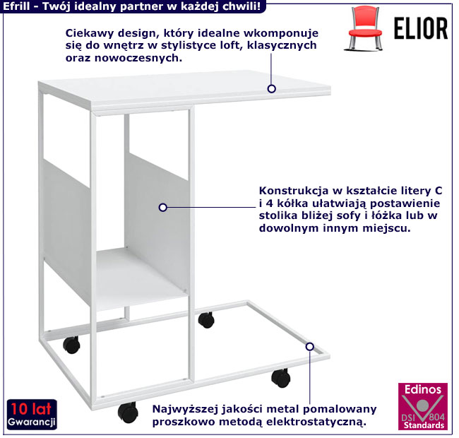 Stolik Ekster biały