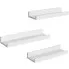 Zestaw 3 białych półek ściennych Aliew połysk