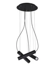 Czarna nowoczesna lampa wisząca tuby nad stół - A737-Rimo w sklepie Edinos.pl