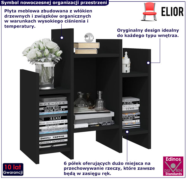 Regał Pyrol czarny mat