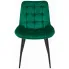 Ciemnozielone pikowane krzesło Sotion