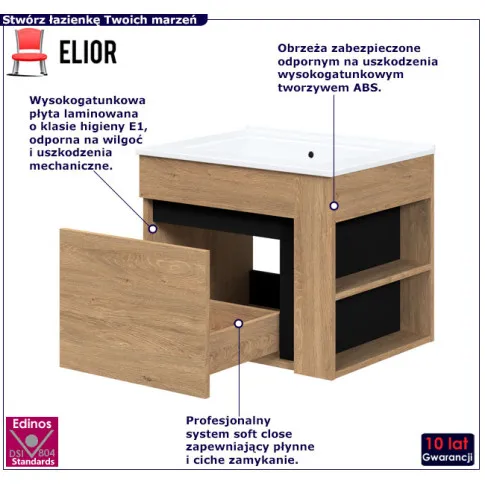 Szafka łazienkowa pod umywalkę Lera3X 60