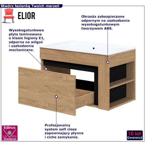 Szafka łazienkowa pod umywalkę Lera 3X 80