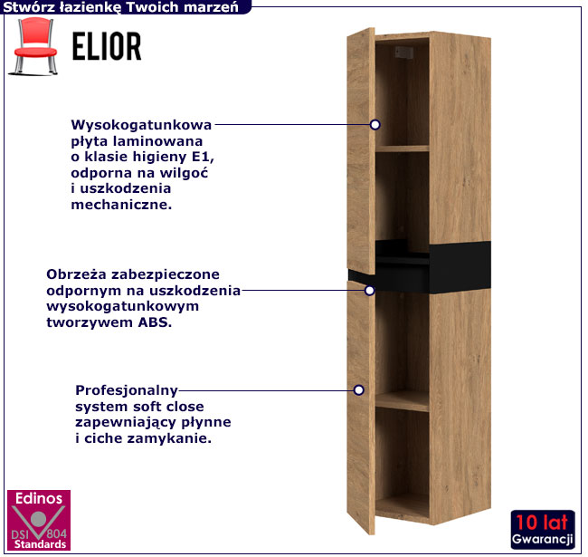 Szafka łazienkowa z lustrem Maurell 5X