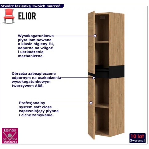 Wiszacy slupek lazienkowy Lera 5X