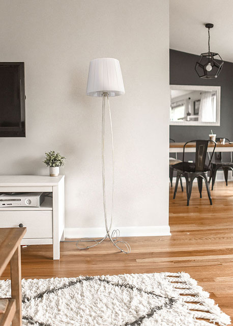 Lampa podłogowa z abażurem w stylu angielskim A742-Dorat