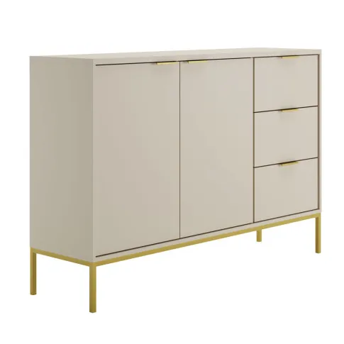 Komoda na nóżkach Aurello 3X kolor kaszmir+złoty