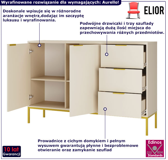 Komoda Pascal 3X kaszmir