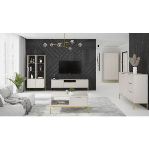 Prezentacja komody Aurello 3X kolor kaszmir+złoty