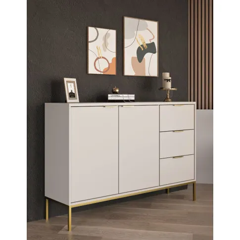 Wizualizacja komody Aurello 3X kolor kaszmir+złoty