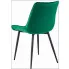 Zielone tapicerowane krzesło metalowe Guan