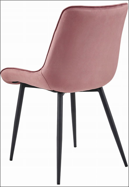 Ciemnoróżowe pluszowe krzesło do jadalni Usawa
