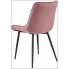 Różowe krzesło z czarnymi nogami Guan
