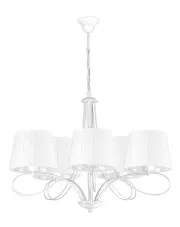 Pięcioramienny klasyczny żyrandol z abażurami - A744-Ambio w sklepie Edinos.pl