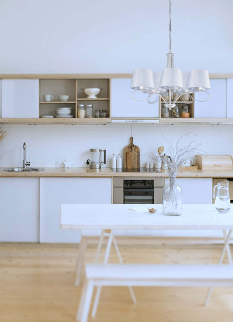 Abażurowy pięcioramienny żyrandol w stylu angielskim A744-Ambio