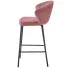 Różowy hoker metalowy tapicerowany Viagia