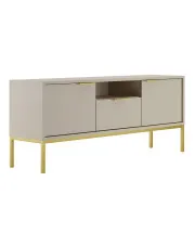 Szafka RTV na złotych nóżkach 135 cm kaszmir - Aurello 5X  w sklepie Edinos.pl