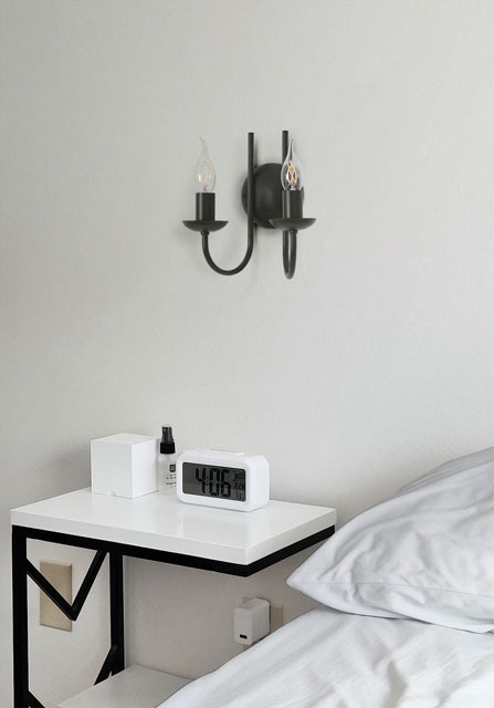 Czarny kinkiet świecznikowy A751-Zuxo