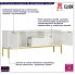 Szafka pod TV 135cm Aurello 5X kolor biały+złoty