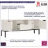 Szafka pod TV 135 cm  Aurello 5X kolor biały+czarny