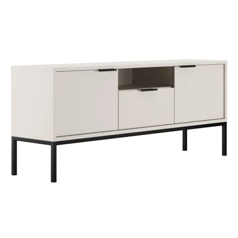 Szafka RTV 135 cm Aurello 5X kolor biały+czarny