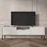Wizualizacja szafki RTV 135 cm Aurello 5X kolor biały+czarny