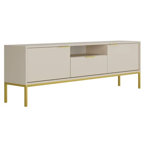 Szafka RTV 175 cm Aurello 6X kolor kaszmir+zloty