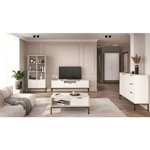 Prezentacja szafki pod TV 175 cm Aurello 3X biały+czarny