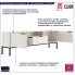 Szafka pod TV 175 cm Aurello 6X kolor biały+czarny