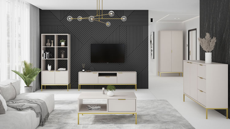 Prezentacja stolika Pascal 7X kaszmir+złoty