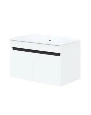 Wisząca szafka łazienkowa biały + antracyt - Miroso 4X 80 cm w sklepie Edinos.pl