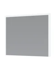 Prostokątne minimalistyczne lustro w białej ramie - Miroso 5X 80 cm w sklepie Edinos.pl