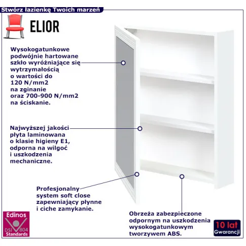 Biała szafka łazienkowa Zeya 4X
