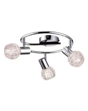 Srebrna lampa sufitowa z 3 regulowanymi kloszami - A759-Ritros w sklepie Edinos.pl