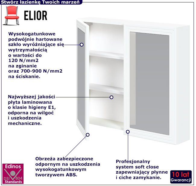 Szafka łazienkowa z lustrem Zeya 5X