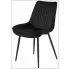 Czarne pikowane krzesło pluszowe Esol