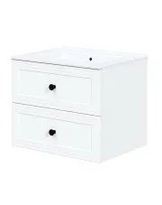 Biała szafka łazienkowa pod umywalkę - Zeya 6X 60 cm w sklepie Edinos.pl