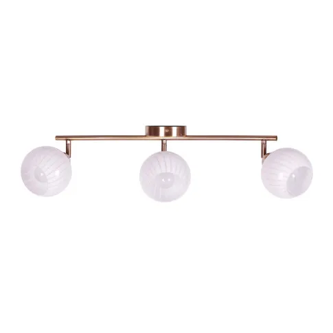 Lampa sufitowa z 3 szklanymi reflektorkami A767-Zora