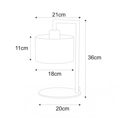 Zdjęcie szara nowoczesna lampka stołowa do salonu S966-Fario | Edinos.pl
